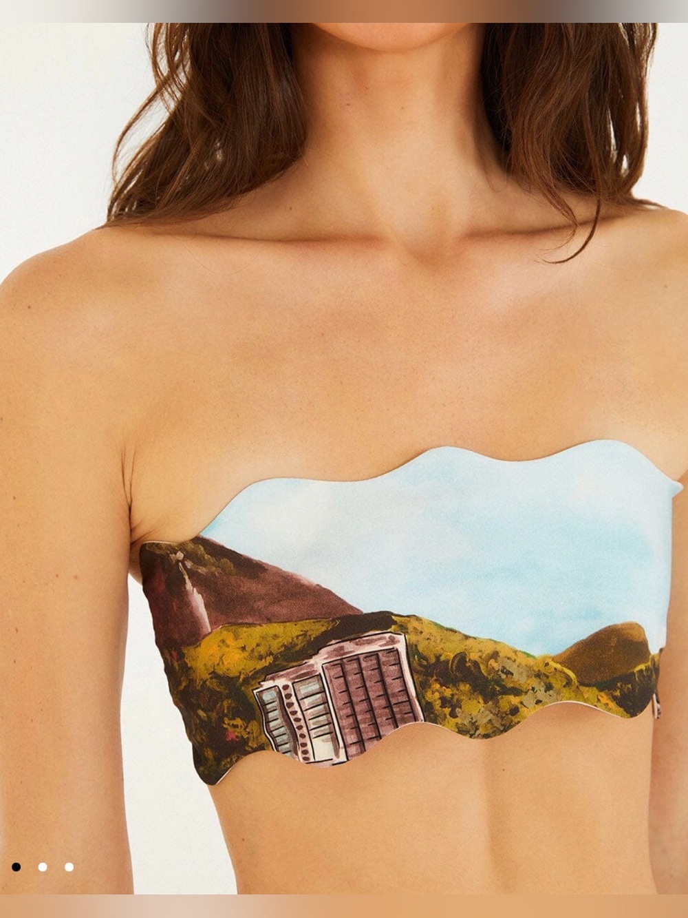 FARM Rio Multicolor Copacabana Beach Bandeau Bikini Top